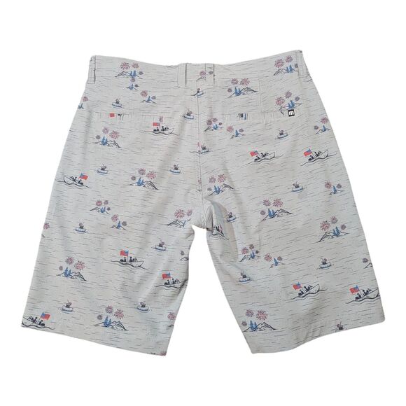 Travis Mathew Men's Size 34 Vacation Vibe flat front Shorts Golf Beach USA - Picture 2 of 8
